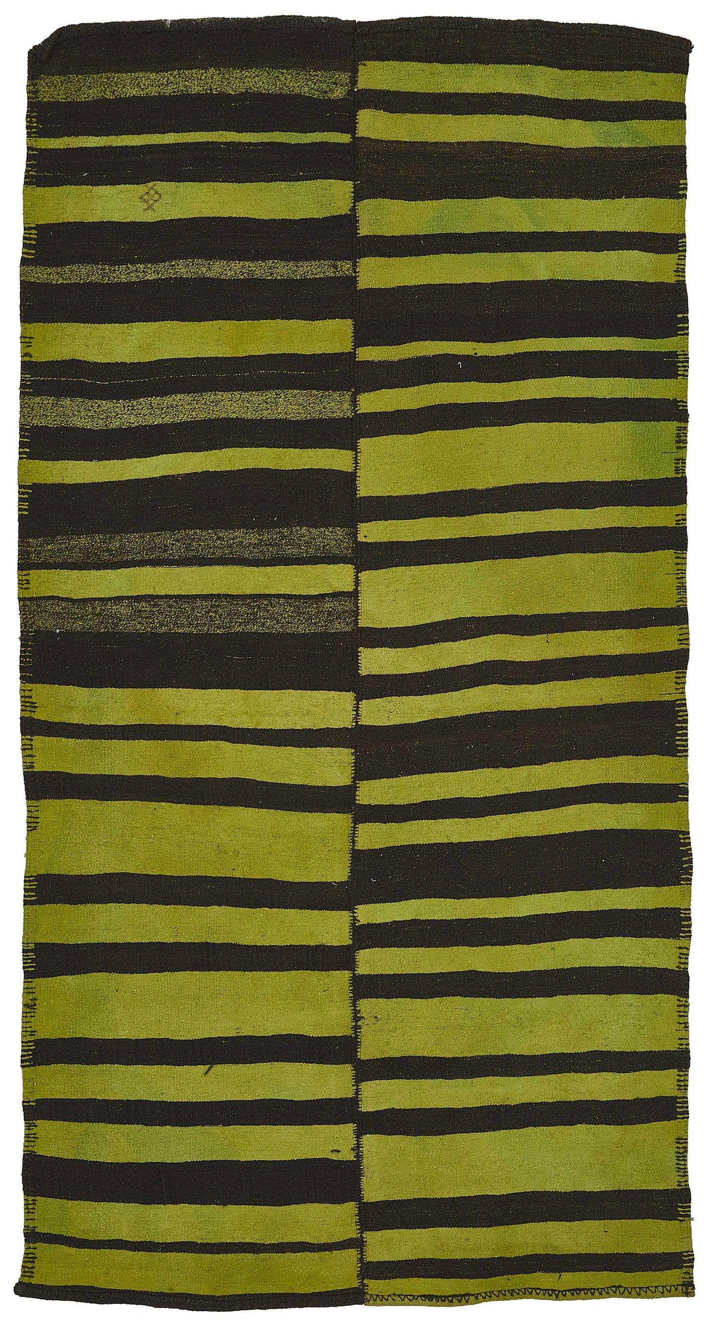 5x10 Green Color Hemp Kilim Rug - 50454