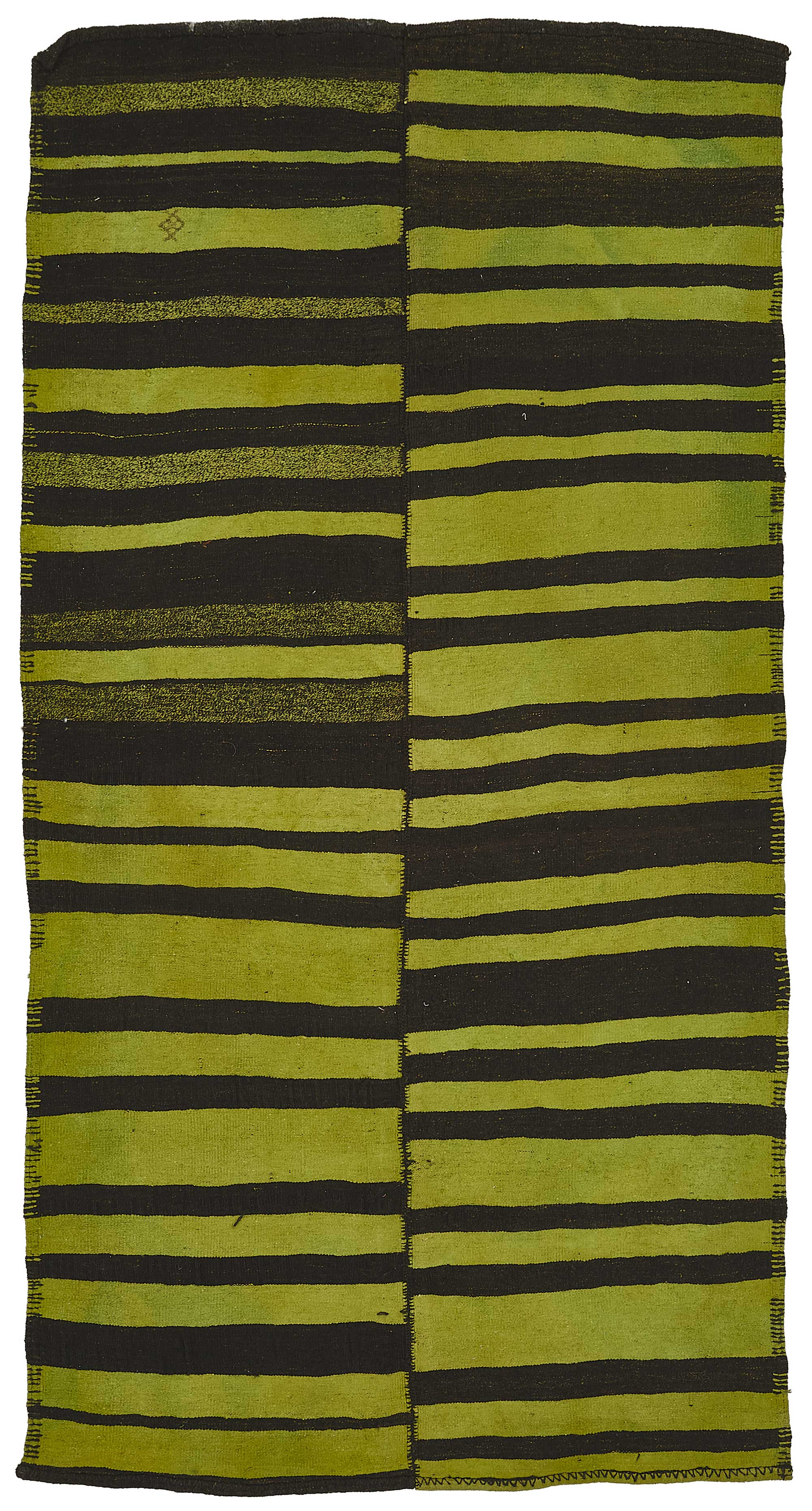 5x10 Green Color Hemp Kilim Rug - 50454