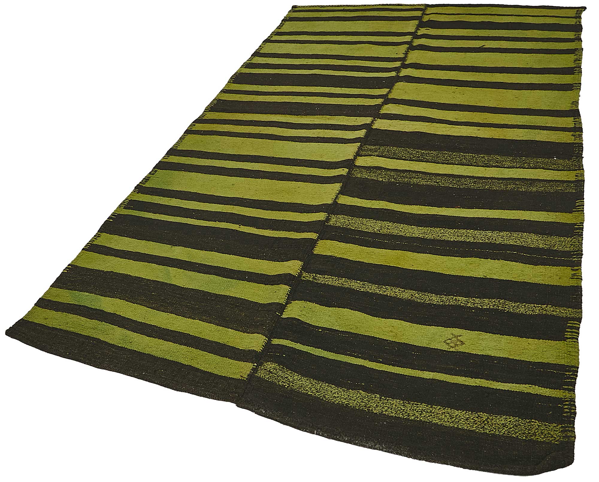 5x10 Green Color Hemp Kilim Rug - 50454