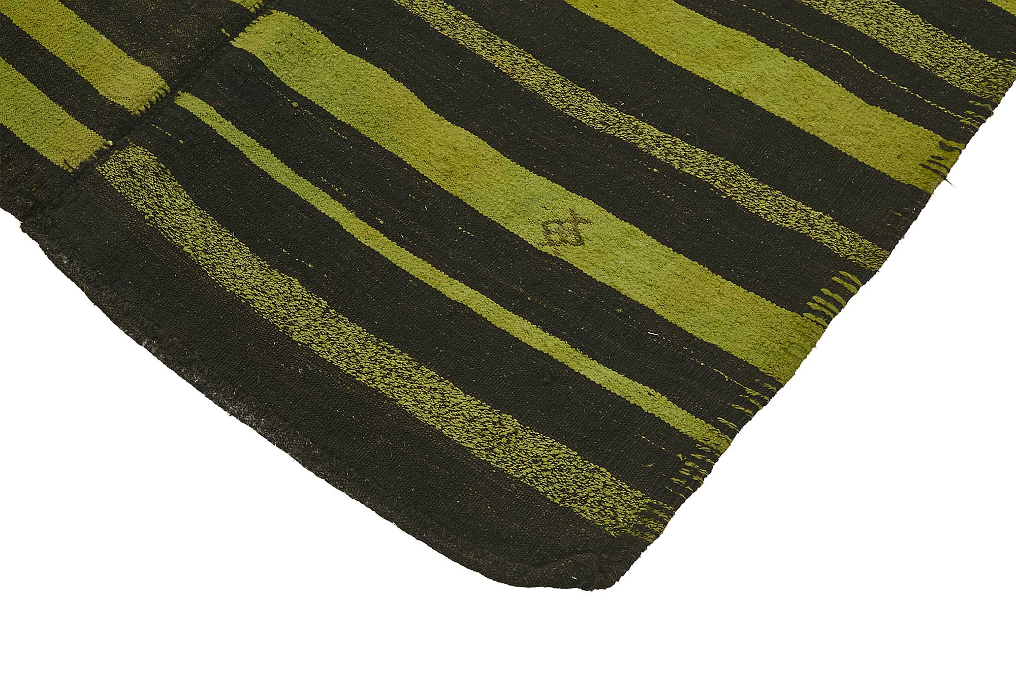 5x10 Green Color Hemp Kilim Rug - 50454