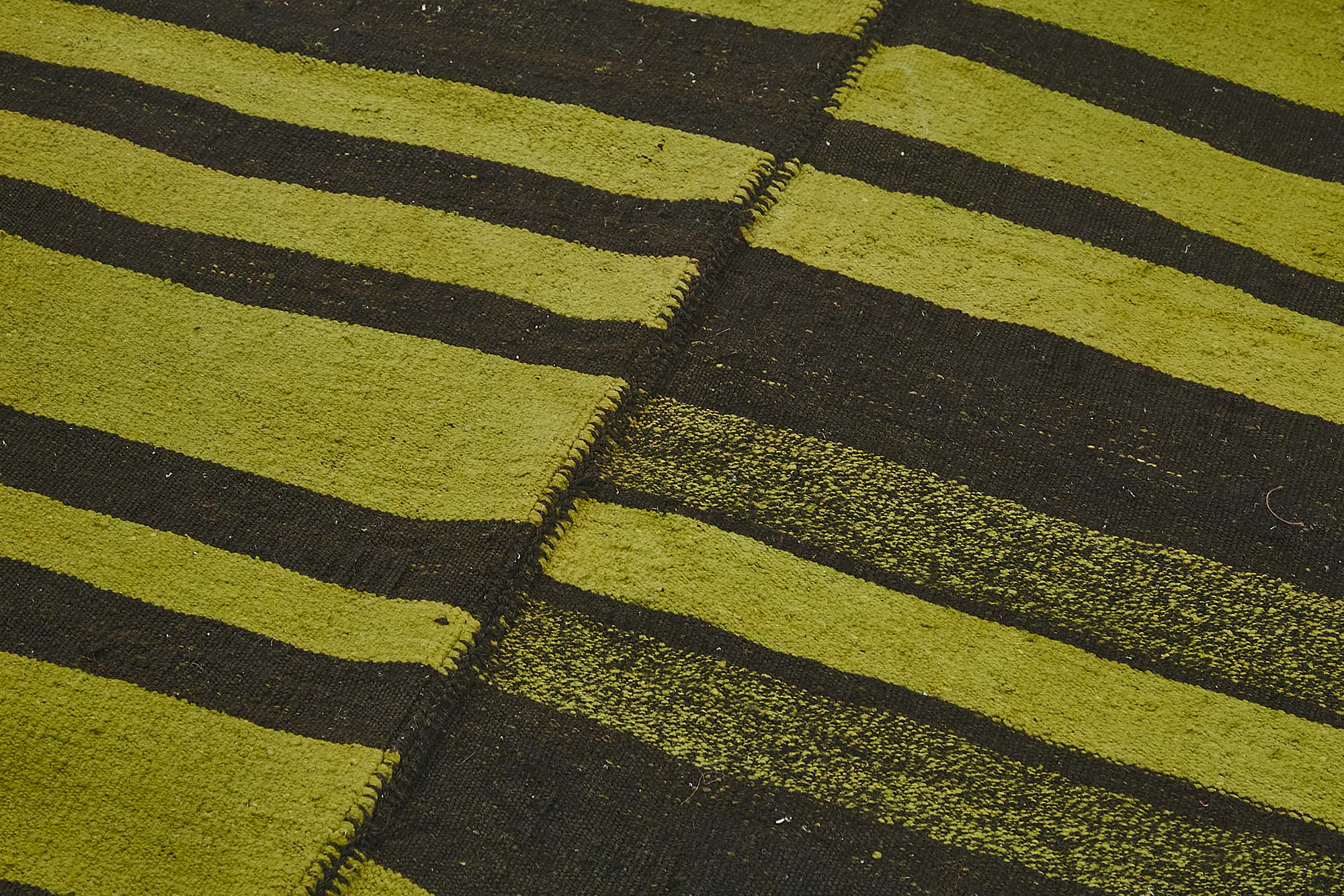 5x10 Green Color Hemp Kilim Rug - 50454