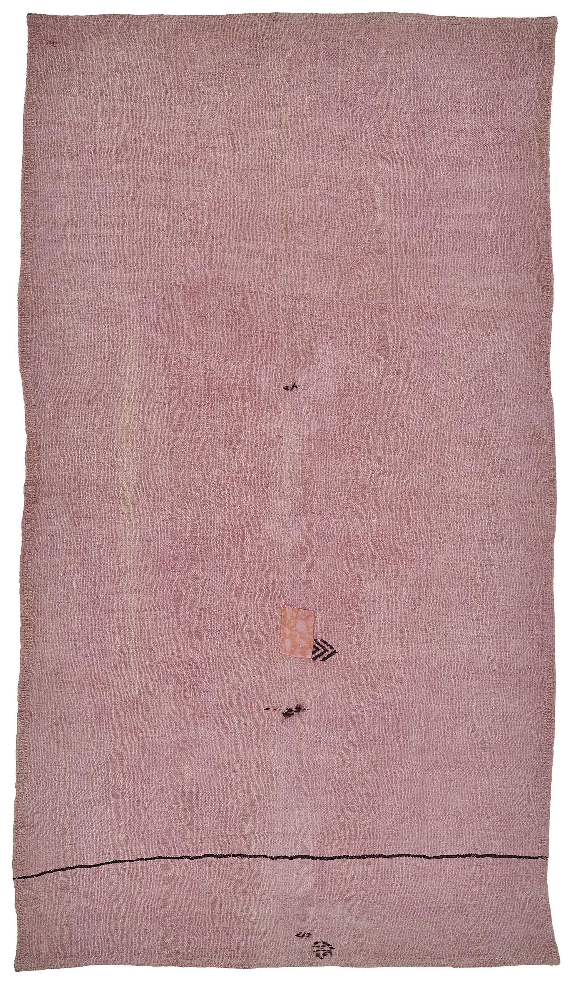 5x10 Pink Color Hemp Kilim Rug - 50456