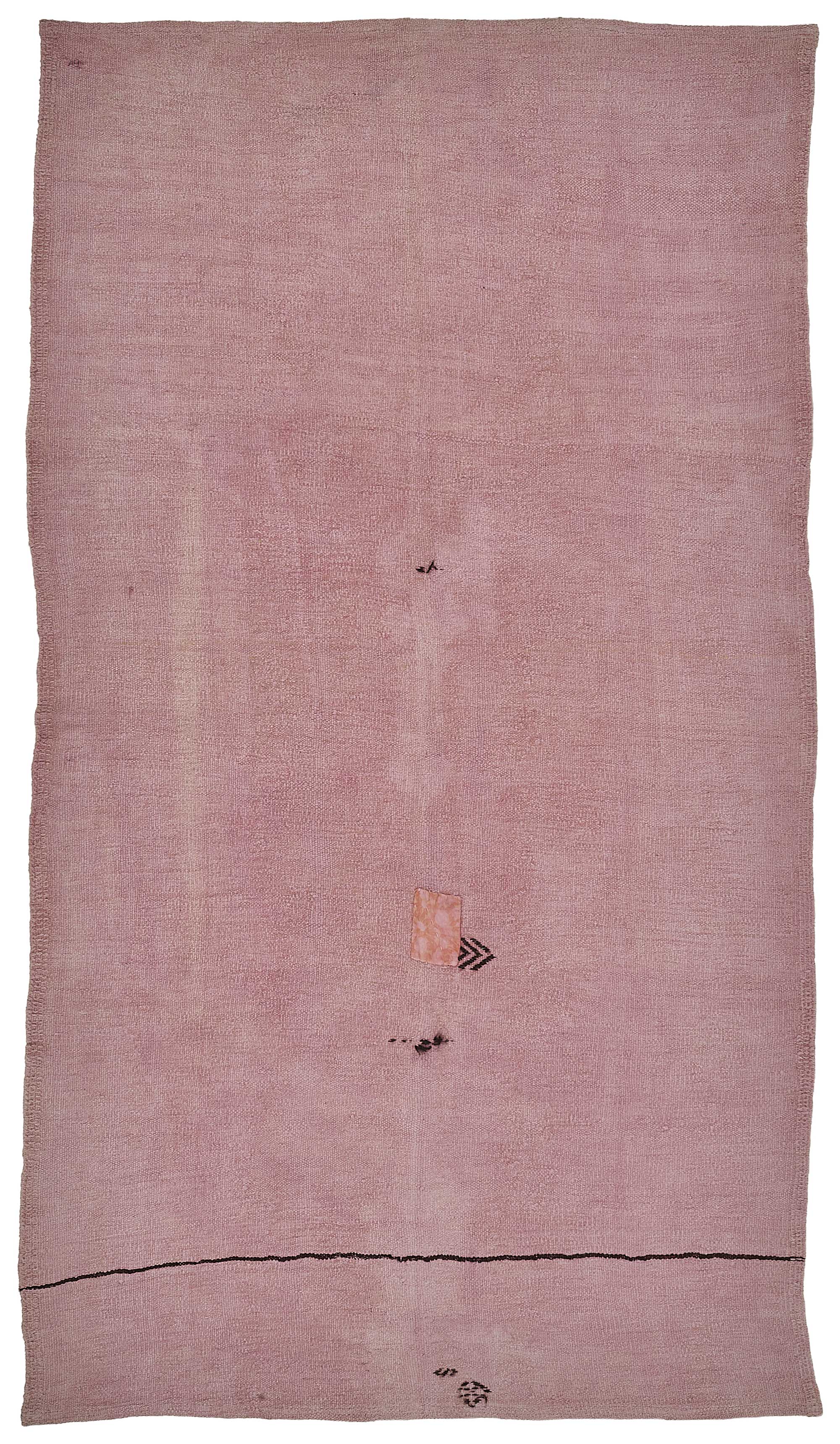 5x10 Pink Color Hemp Kilim Rug - 50456