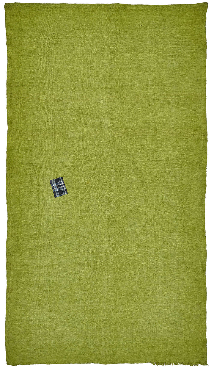 5x10 Green Color Hemp Kilim Rug - 50460