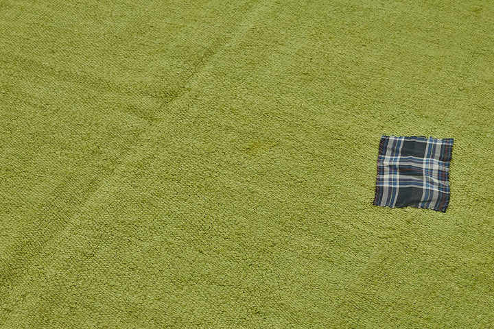 5x10 Green Color Hemp Kilim Rug - 50460