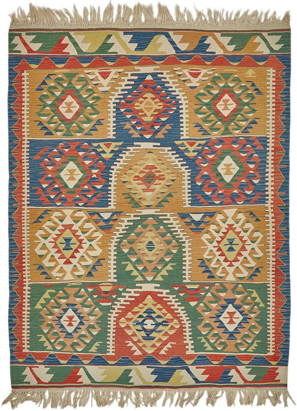4x5 Handwoven Turkish Kilim Rug - 50462
