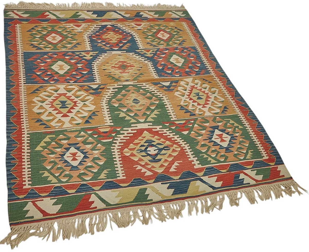 4x5 Handwoven Turkish Kilim Rug - 50462
