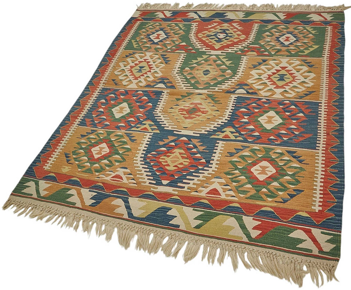 4x5 Handwoven Turkish Kilim Rug - 50462