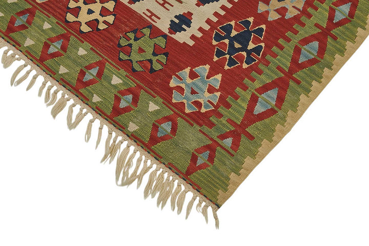 4x6 Handwoven Turkish Wool Kilim Rug - 50463