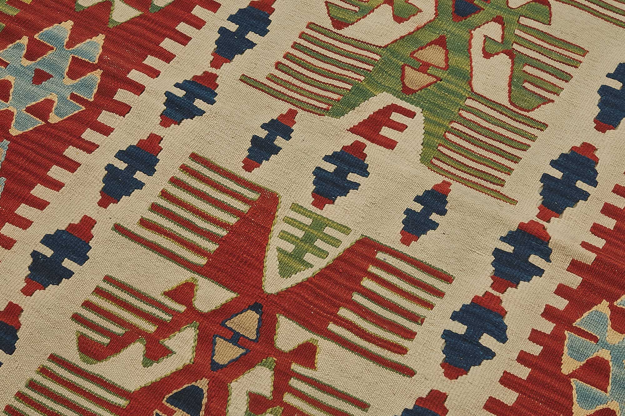 4x6 Handwoven Turkish Wool Kilim Rug - 50463