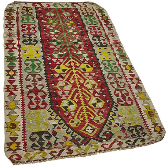 3x6 Handwoven Turkish Wool Kilim Rug - 50464