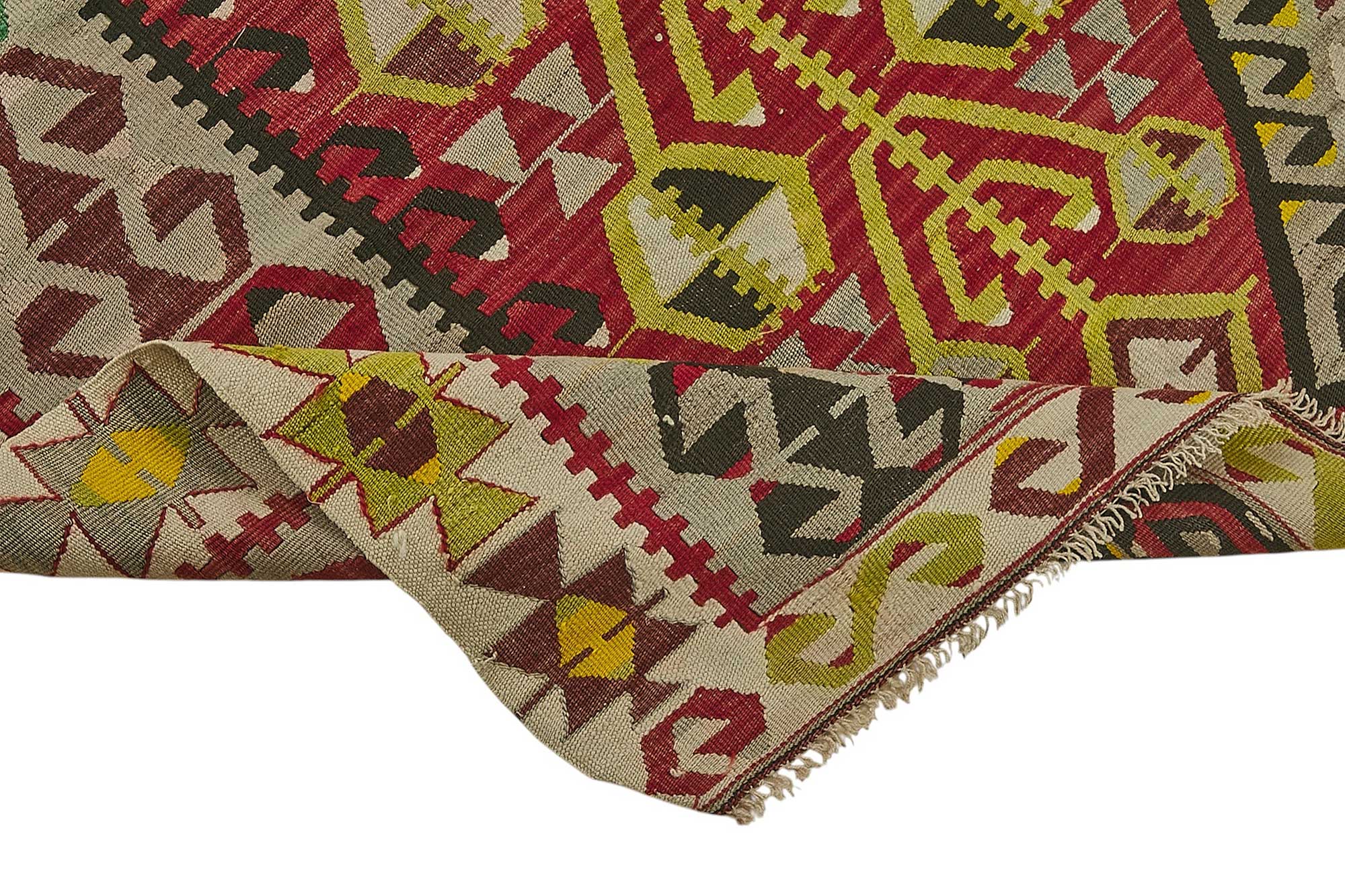 3x6 Handwoven Turkish Wool Kilim Rug - 50464