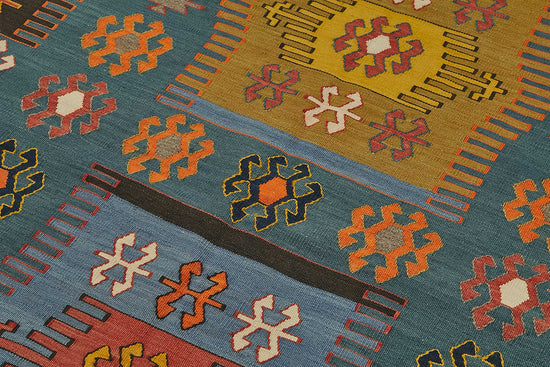 4x6 Handwoven Turkish Wool Kilim Rug - 50466