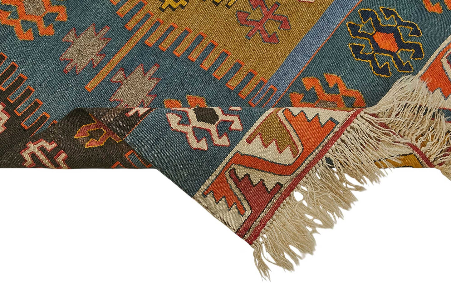 4x6 Handwoven Turkish Wool Kilim Rug - 50466