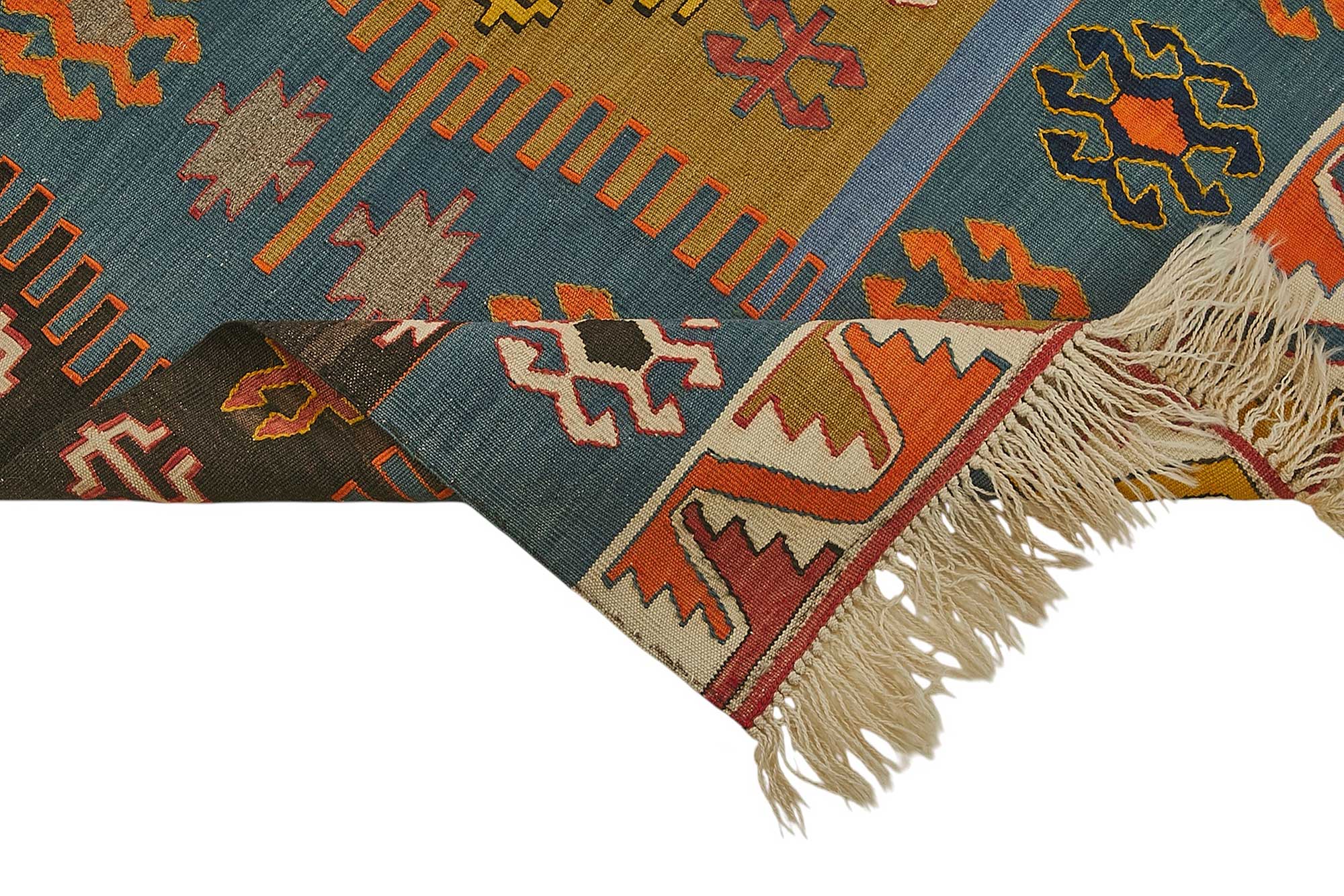 4x6 Handwoven Turkish Wool Kilim Rug - 50466