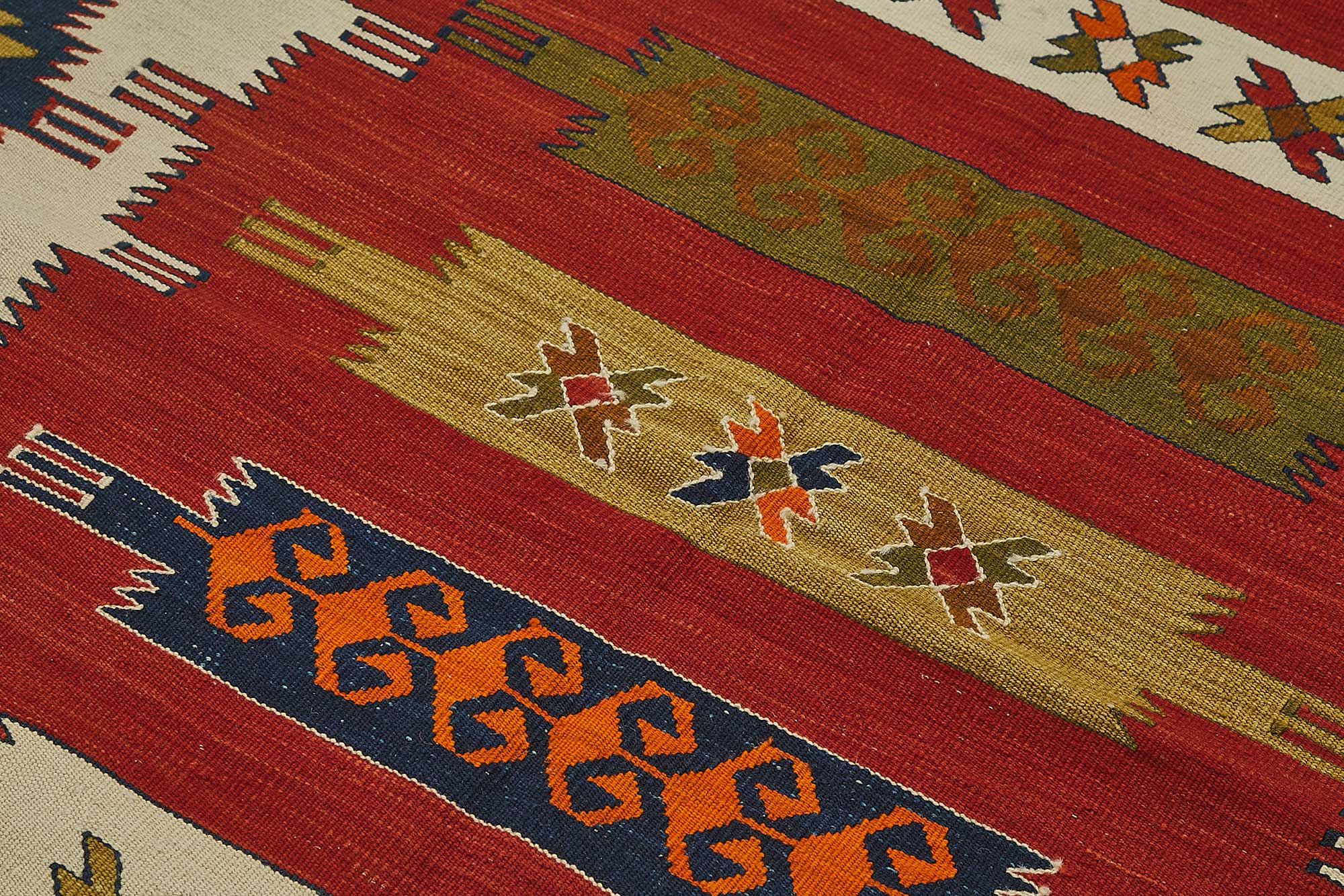 4x6 Handwoven Turkish Wool Kilim Rug - 50467