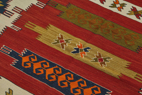4x6 Handwoven Turkish Wool Kilim Rug - 50467