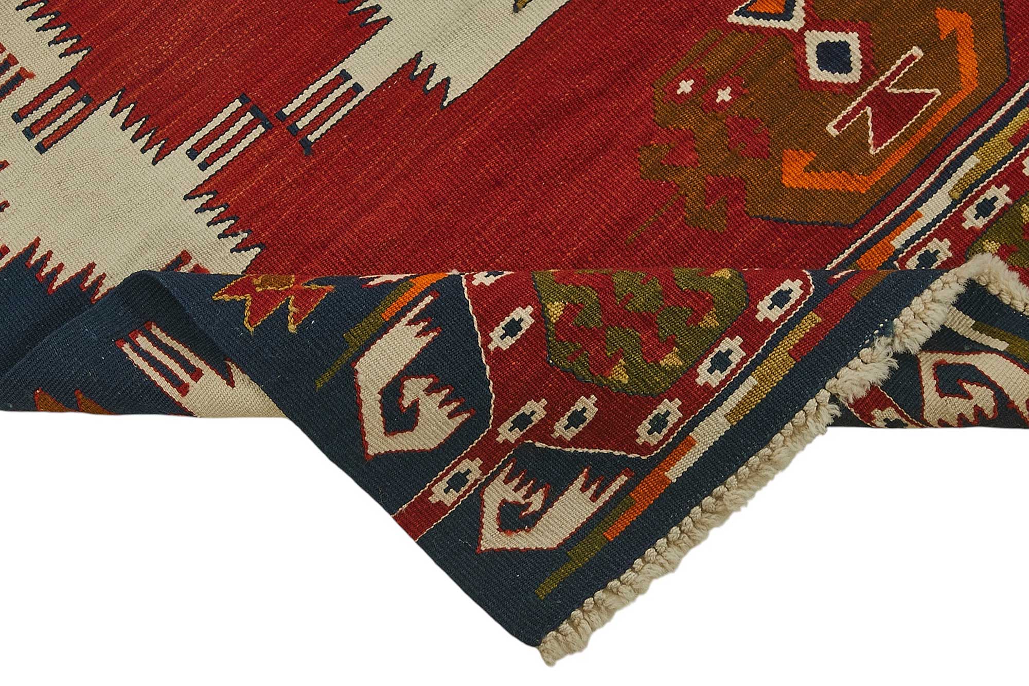 4x6 Handwoven Turkish Wool Kilim Rug - 50467