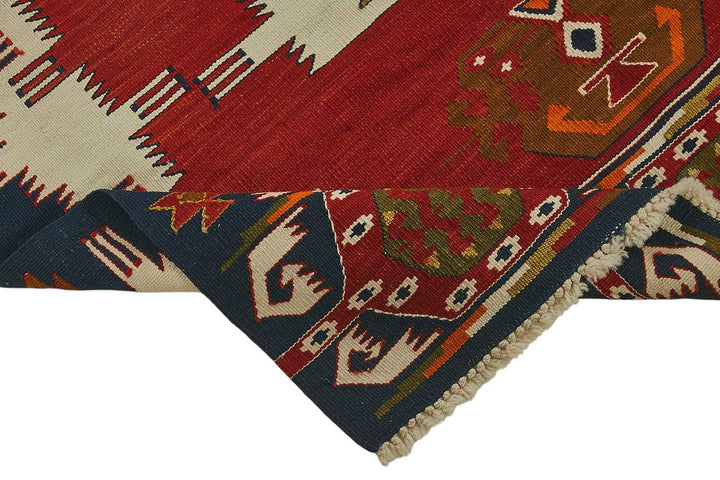 4x6 Handwoven Turkish Wool Kilim Rug - 50467