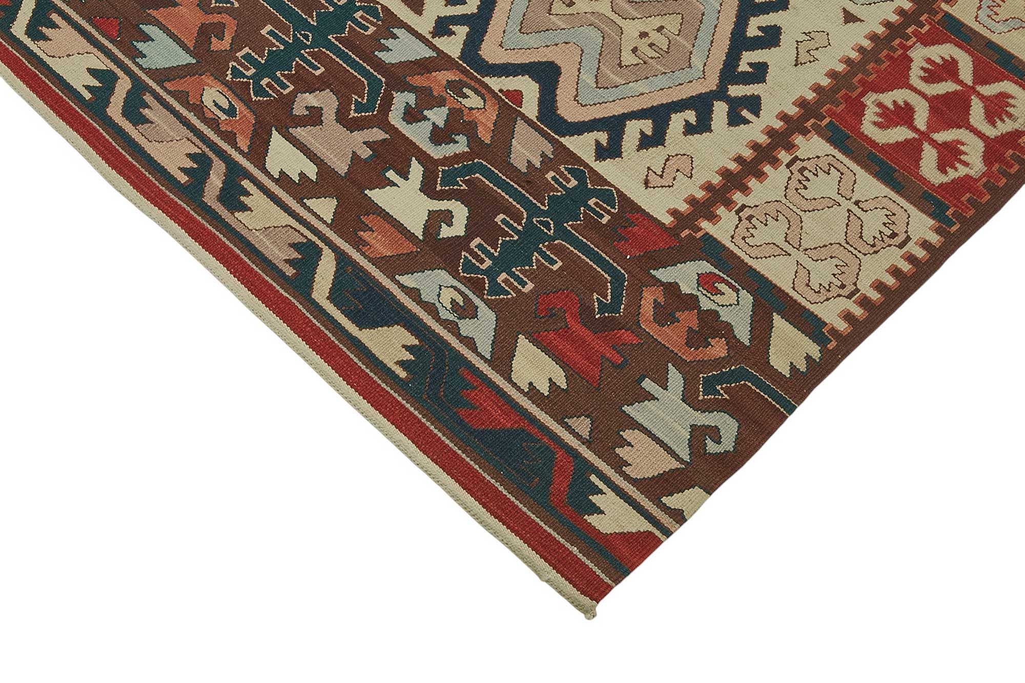4x6 Handwoven Turkish Wool Kilim Rug - 50468