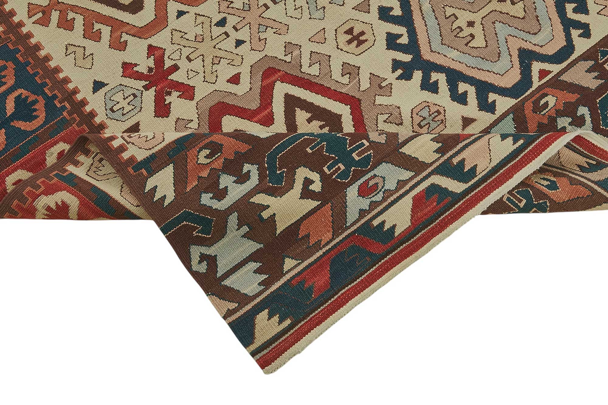 4x6 Handwoven Turkish Wool Kilim Rug - 50468