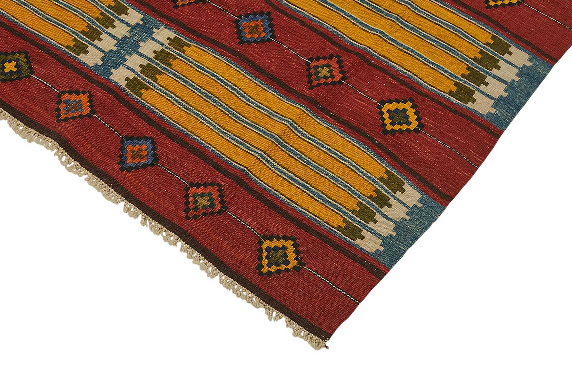 4x6 Handwoven Turkish Wool Kilim Rug - 50469