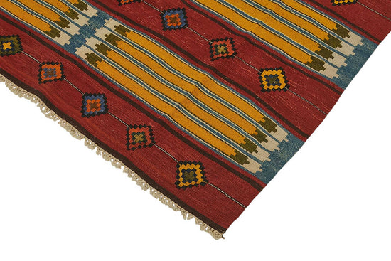 4x6 Handwoven Turkish Wool Kilim Rug - 50469