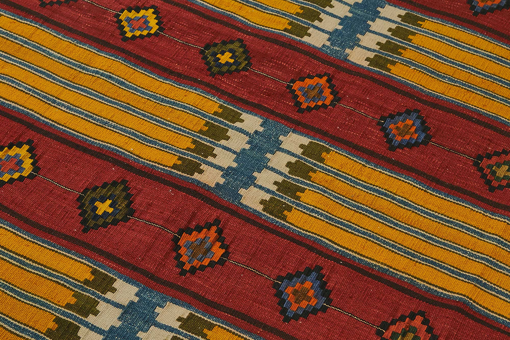 4x6 Handwoven Turkish Wool Kilim Rug - 50469