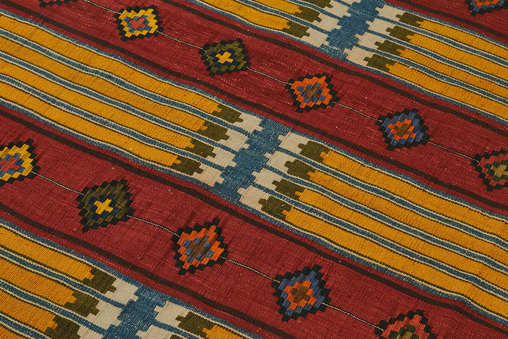 4x6 Handwoven Turkish Wool Kilim Rug - 50469