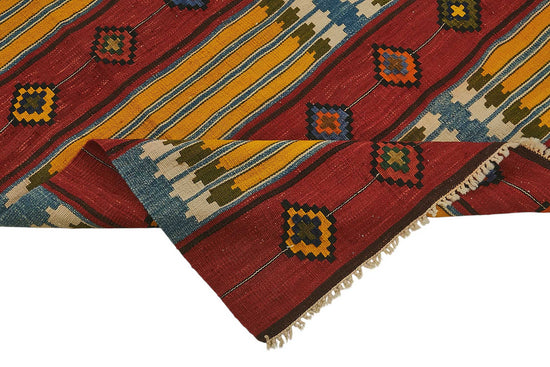 4x6 Handwoven Turkish Wool Kilim Rug - 50469