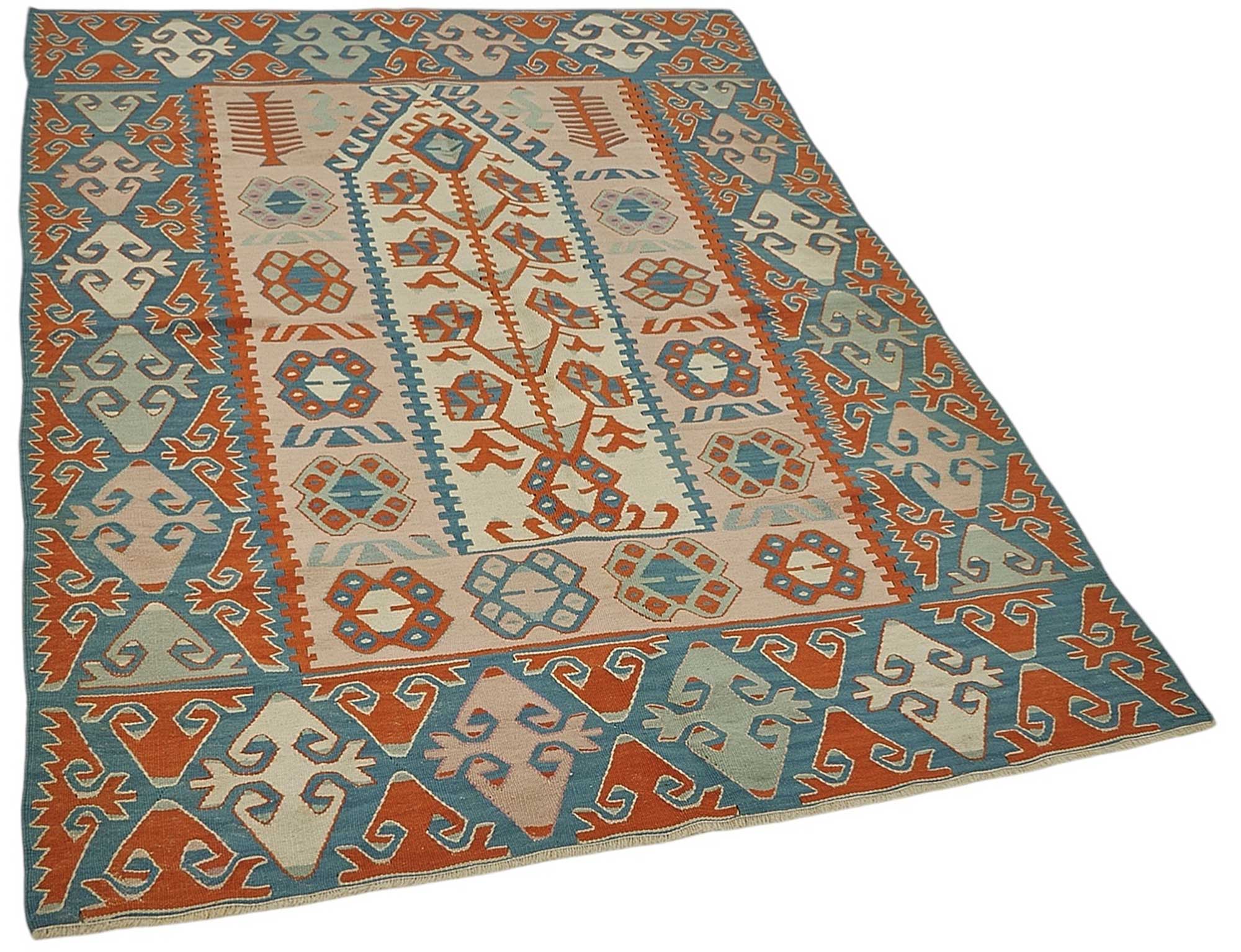 4x6 Handwoven Turkish Wool Kilim Rug - 50470