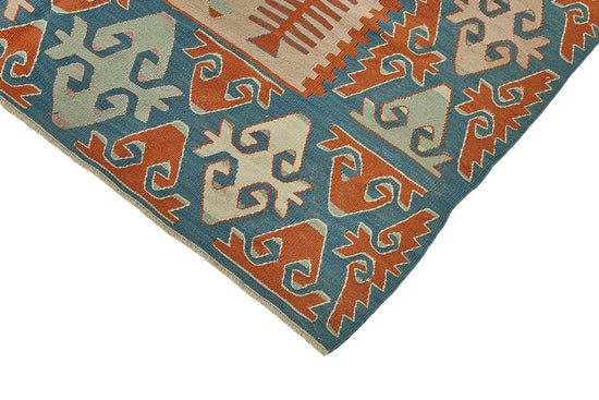 4x6 Handwoven Turkish Wool Kilim Rug - 50470