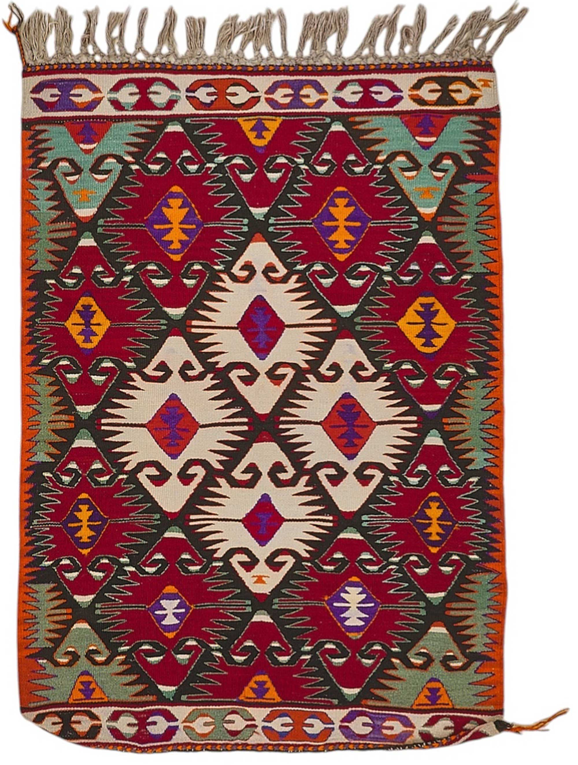 3x4 Handwoven Turkish Wool Kilim Rug - 50472