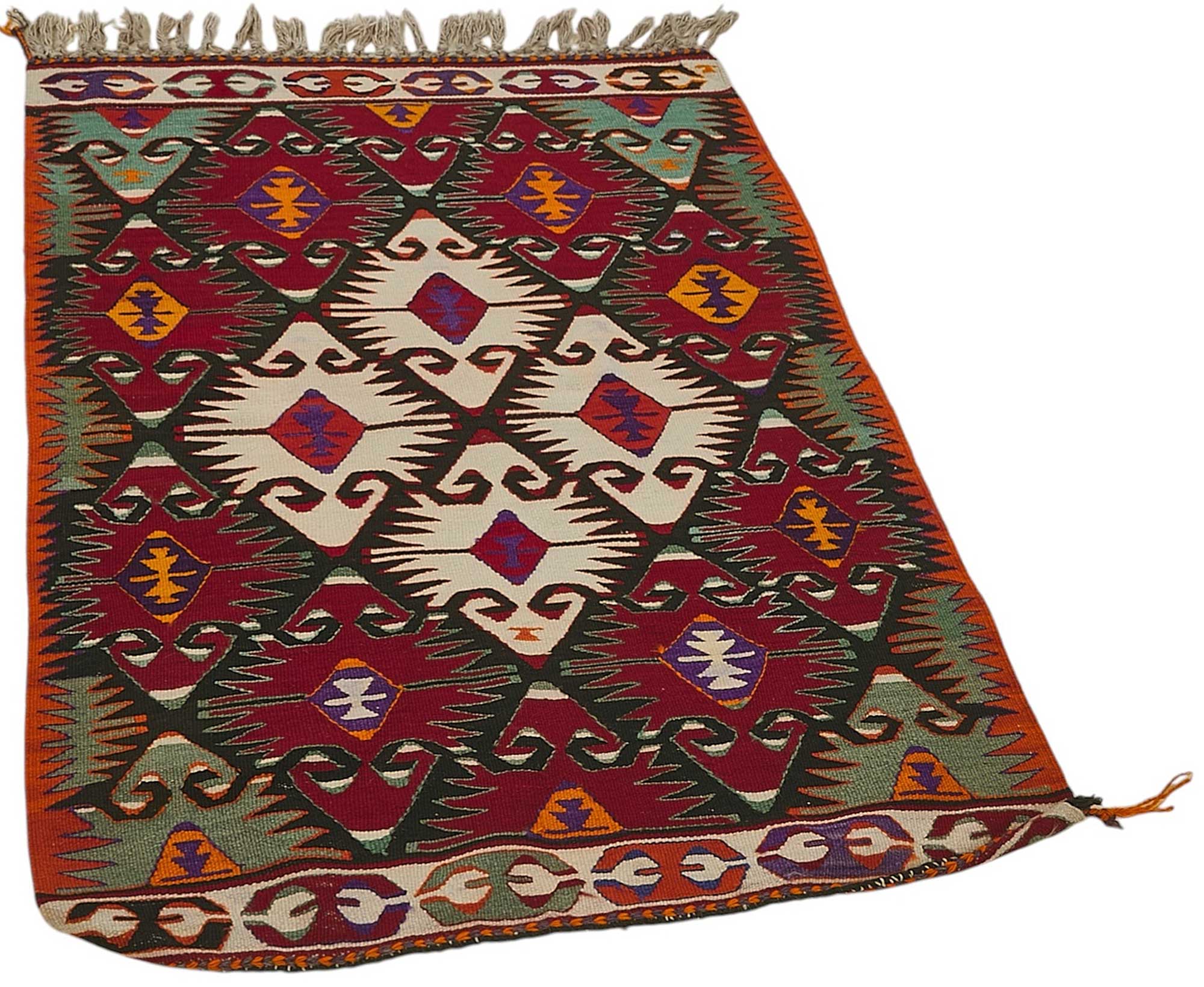 3x4 Handwoven Turkish Wool Kilim Rug - 50472
