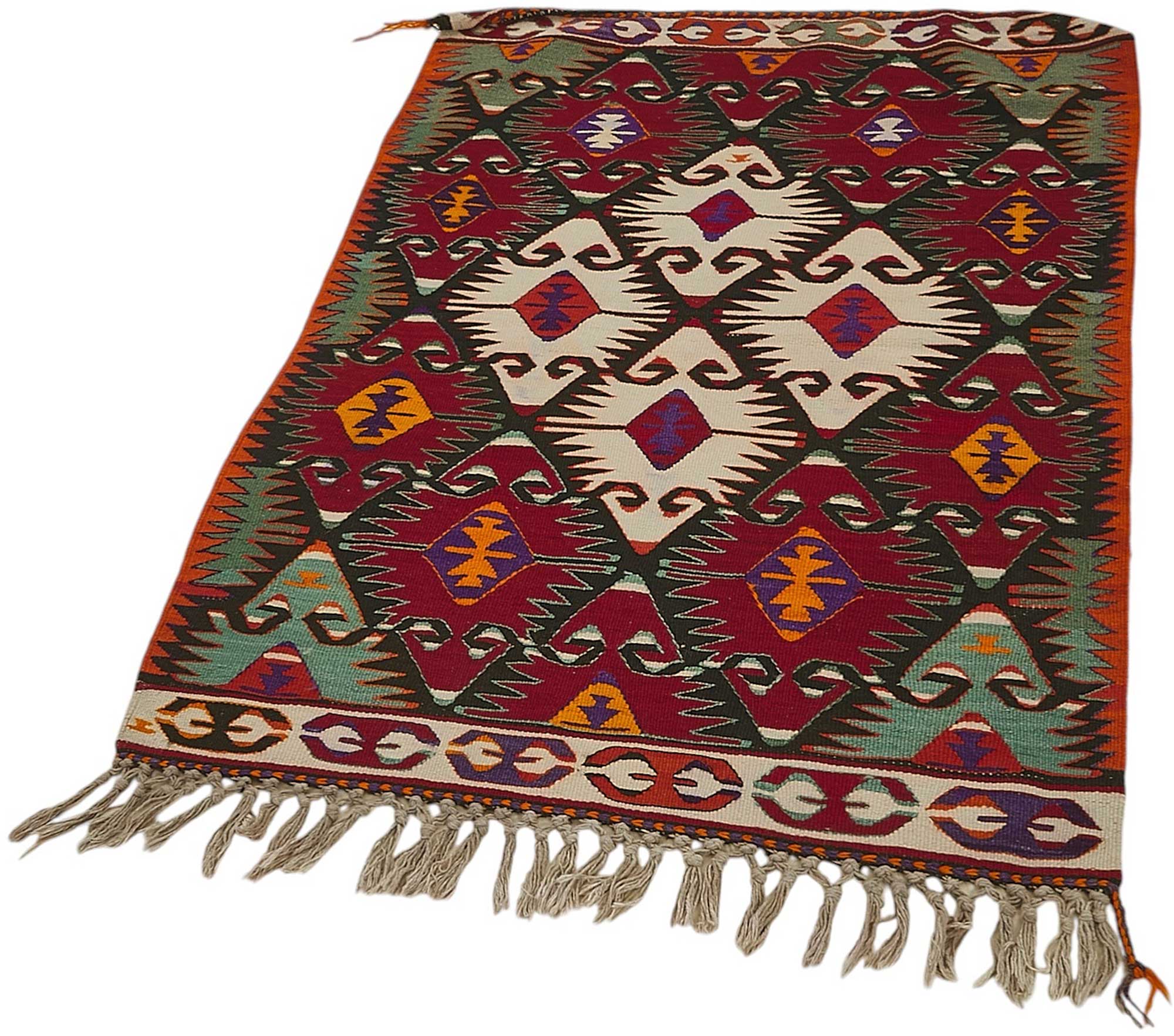 3x4 Handwoven Turkish Wool Kilim Rug - 50472