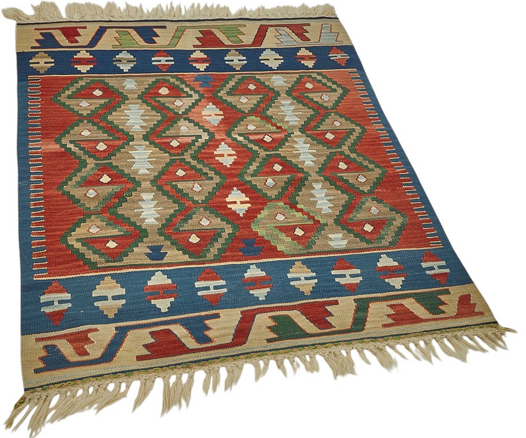 3x4 Handwoven Turkish Wool Kilim Rug - 50473