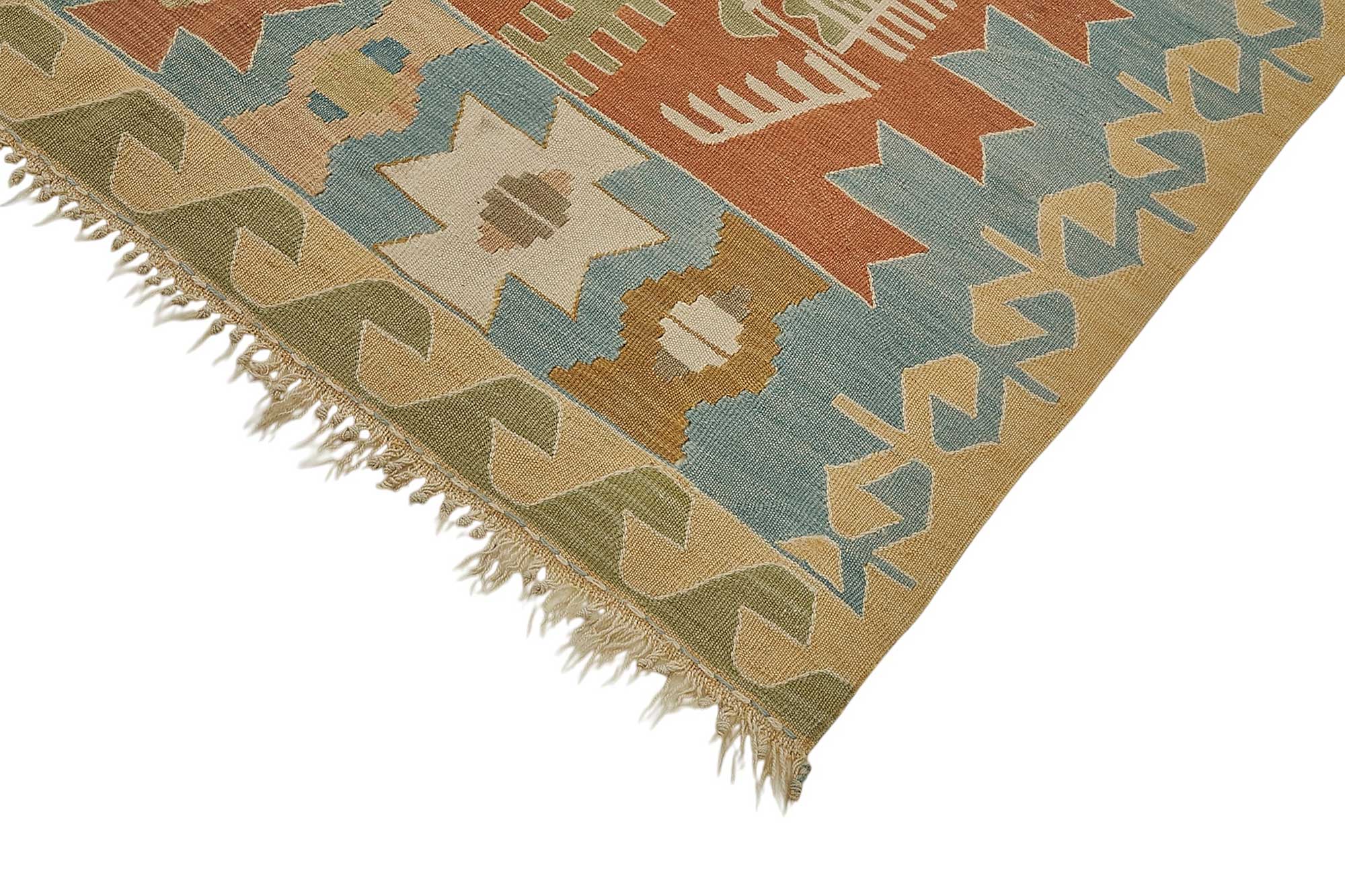 5x7 Handwoven Turkish Wool Kilim Rug - 50474