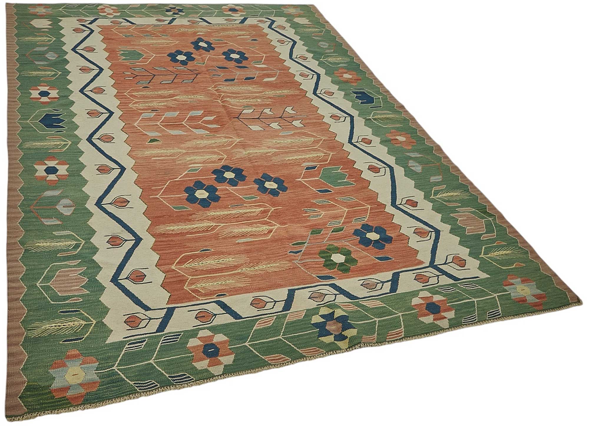 6x8 Handwoven Turkish Wool Kilim Rug - 50475