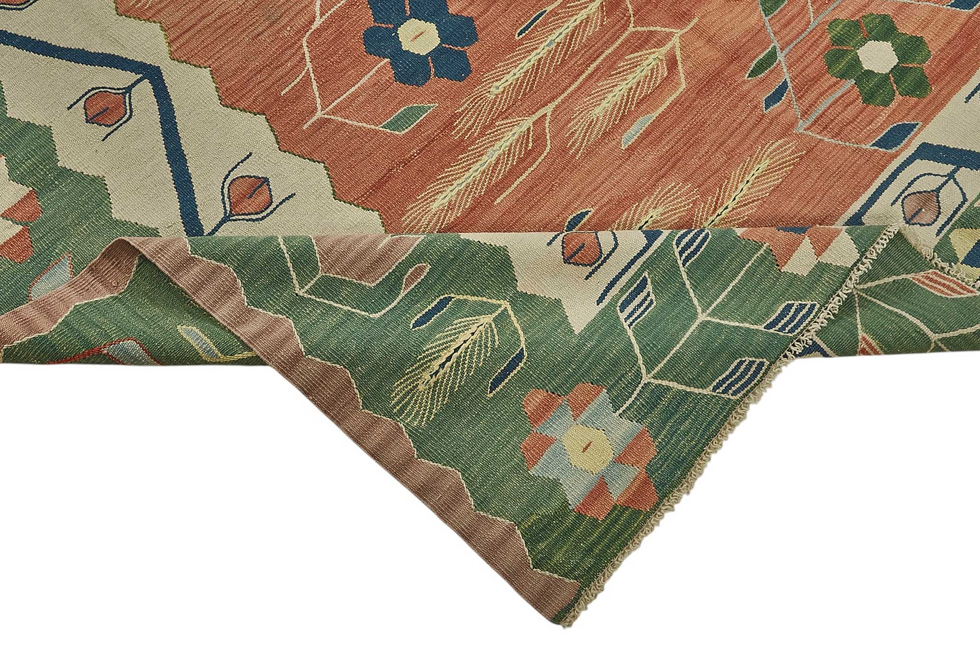 6x8 Handwoven Turkish Wool Kilim Rug - 50475