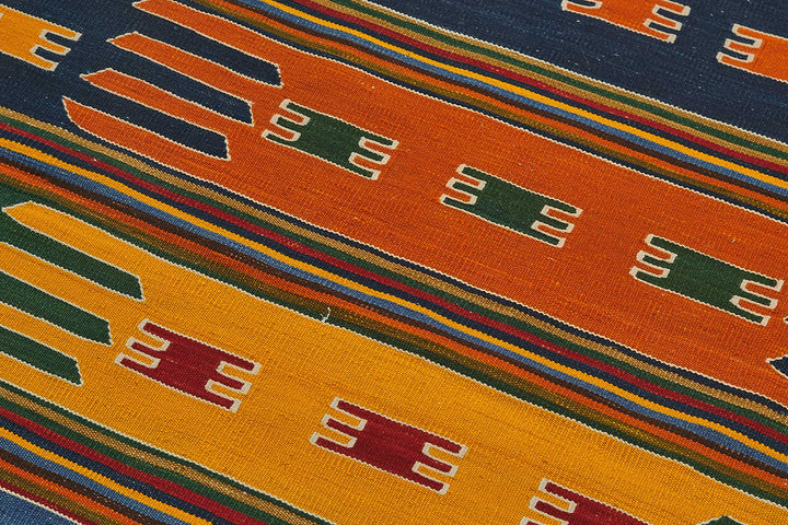 4x5 Handwoven Turkish Wool Kilim Rug - 50477
