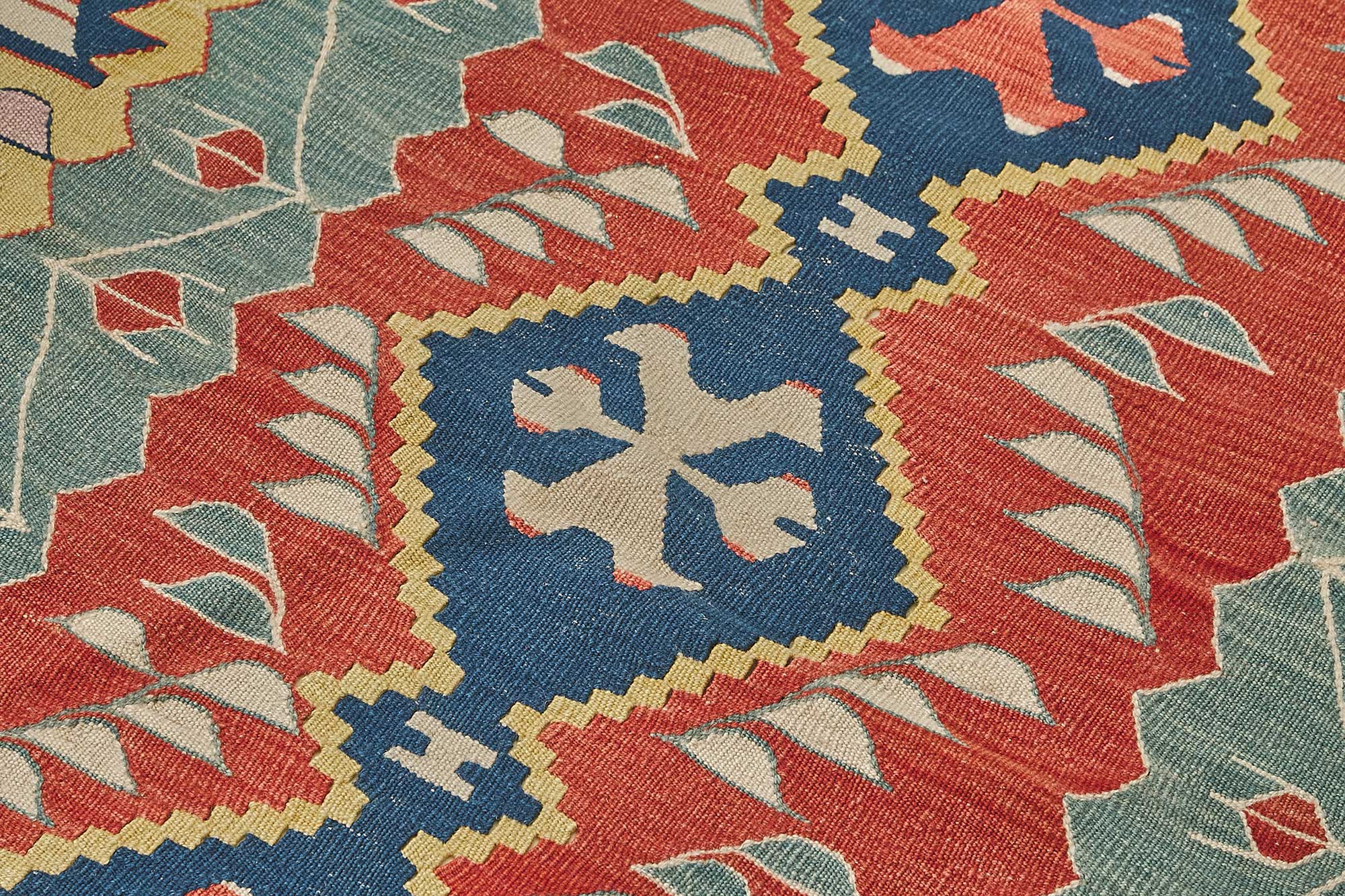 4x5 Handwoven Turkish Wool Kilim Rug - 50480