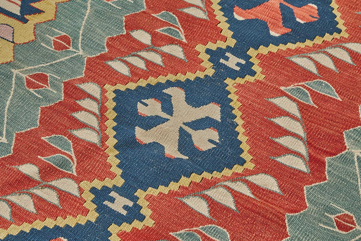 4x5 Handwoven Turkish Wool Kilim Rug - 50480