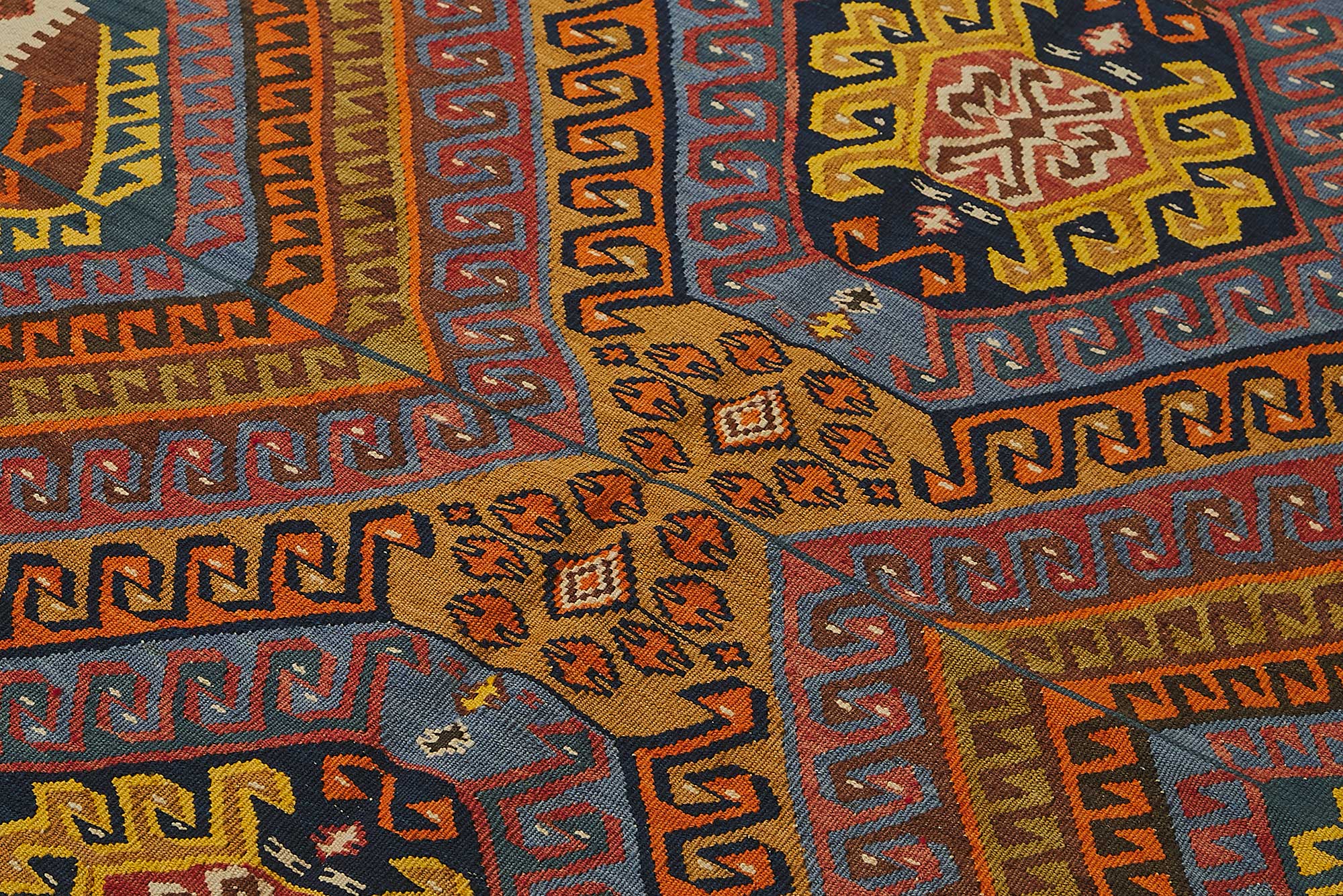 4x6 Handwoven Turkish Wool Kilim Rug - 50481