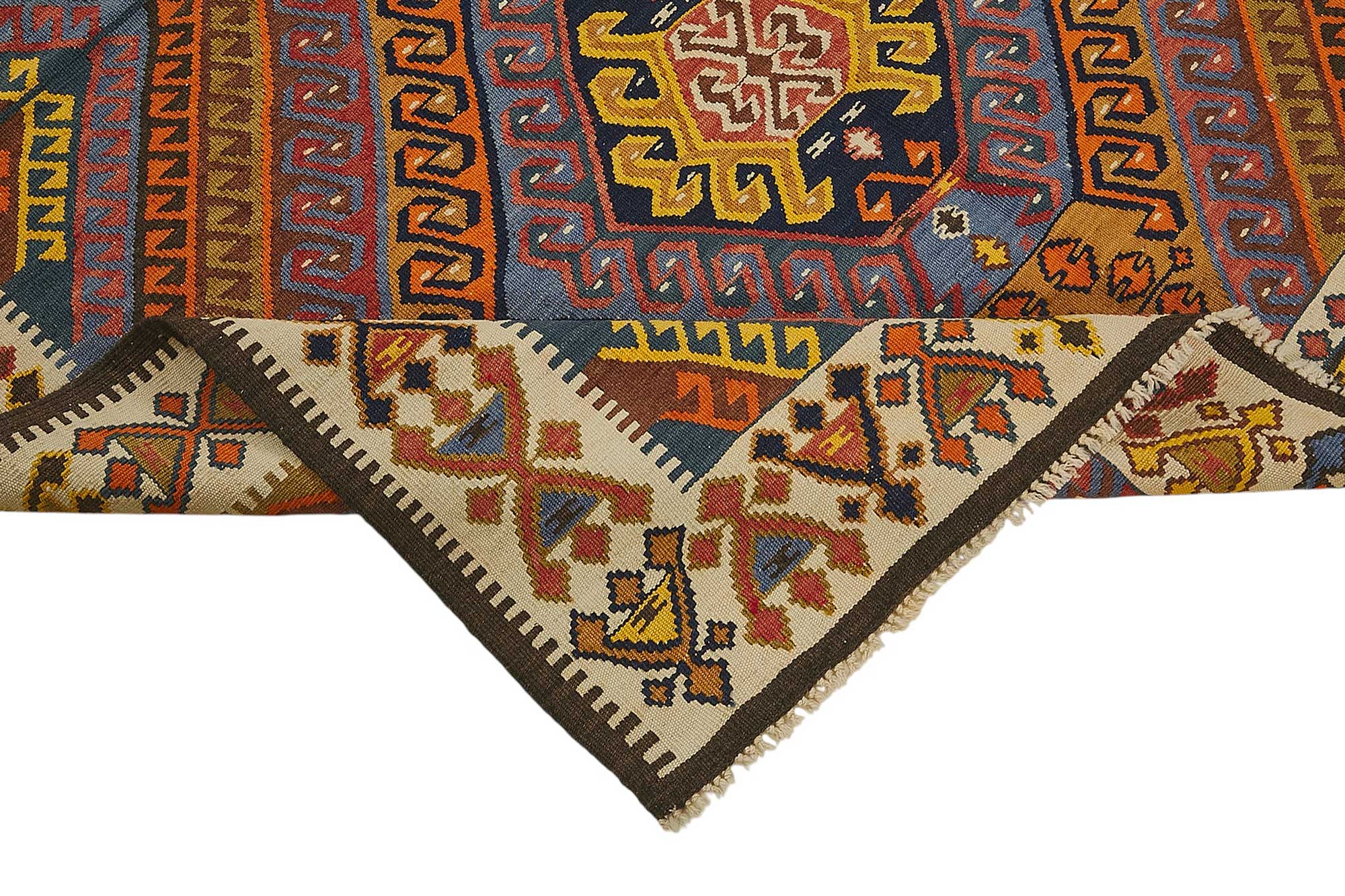 4x6 Handwoven Turkish Wool Kilim Rug - 50481