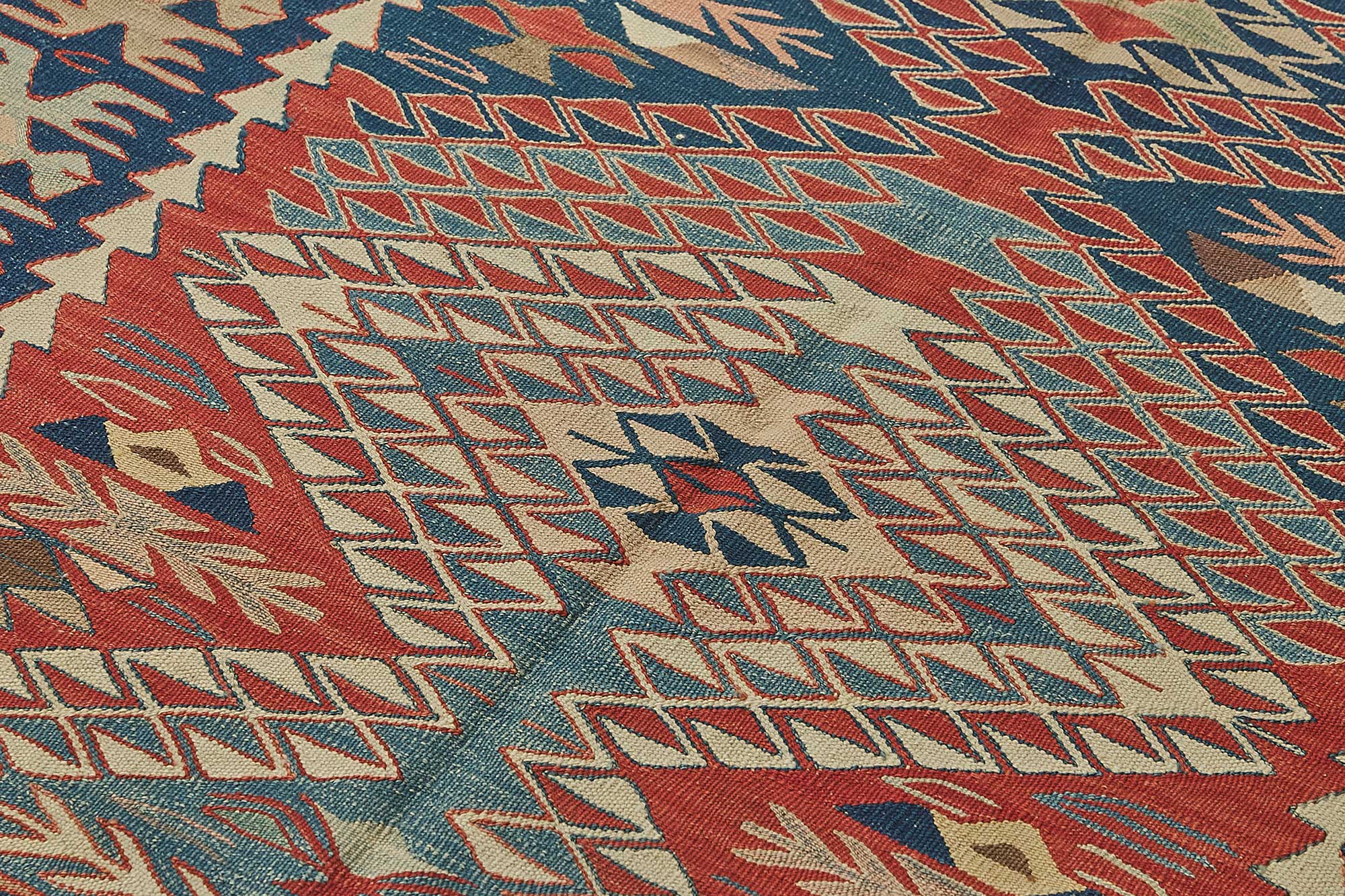5x6 Handwoven Turkish Wool Kilim Rug - 50483