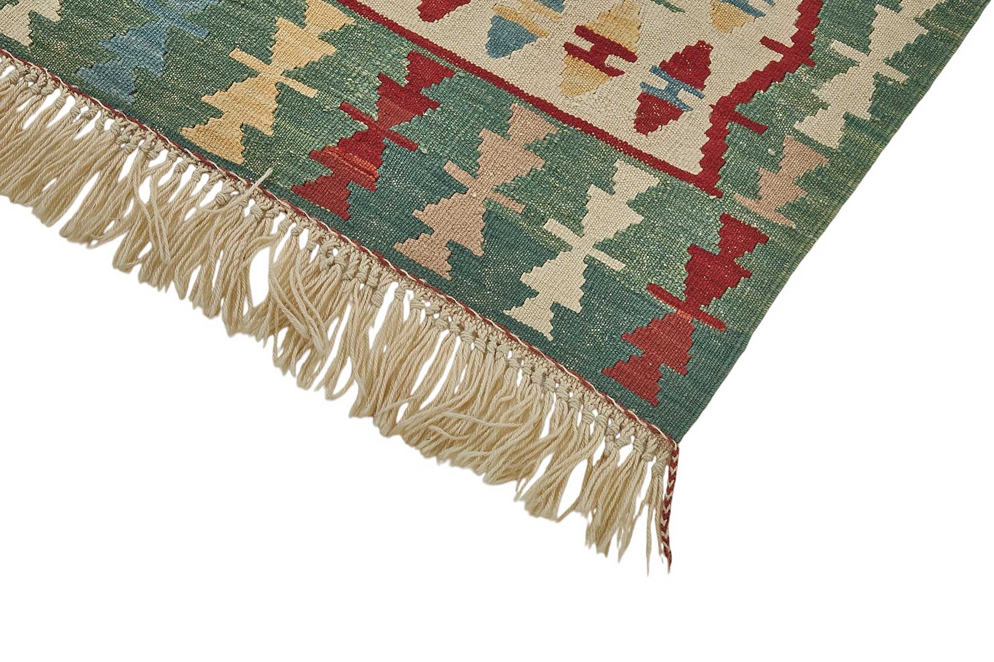 4x6 Handwoven Turkish Wool Kilim Rug - 50484