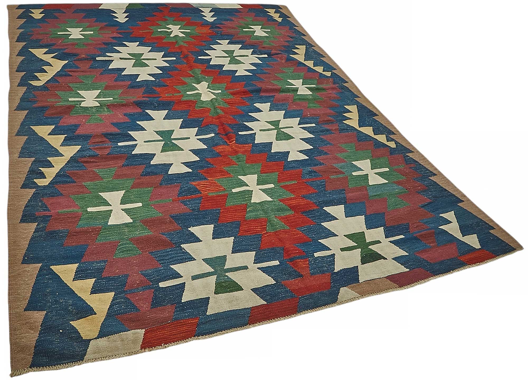 7x10 Handwoven Turkish Kilim Rug - 50501