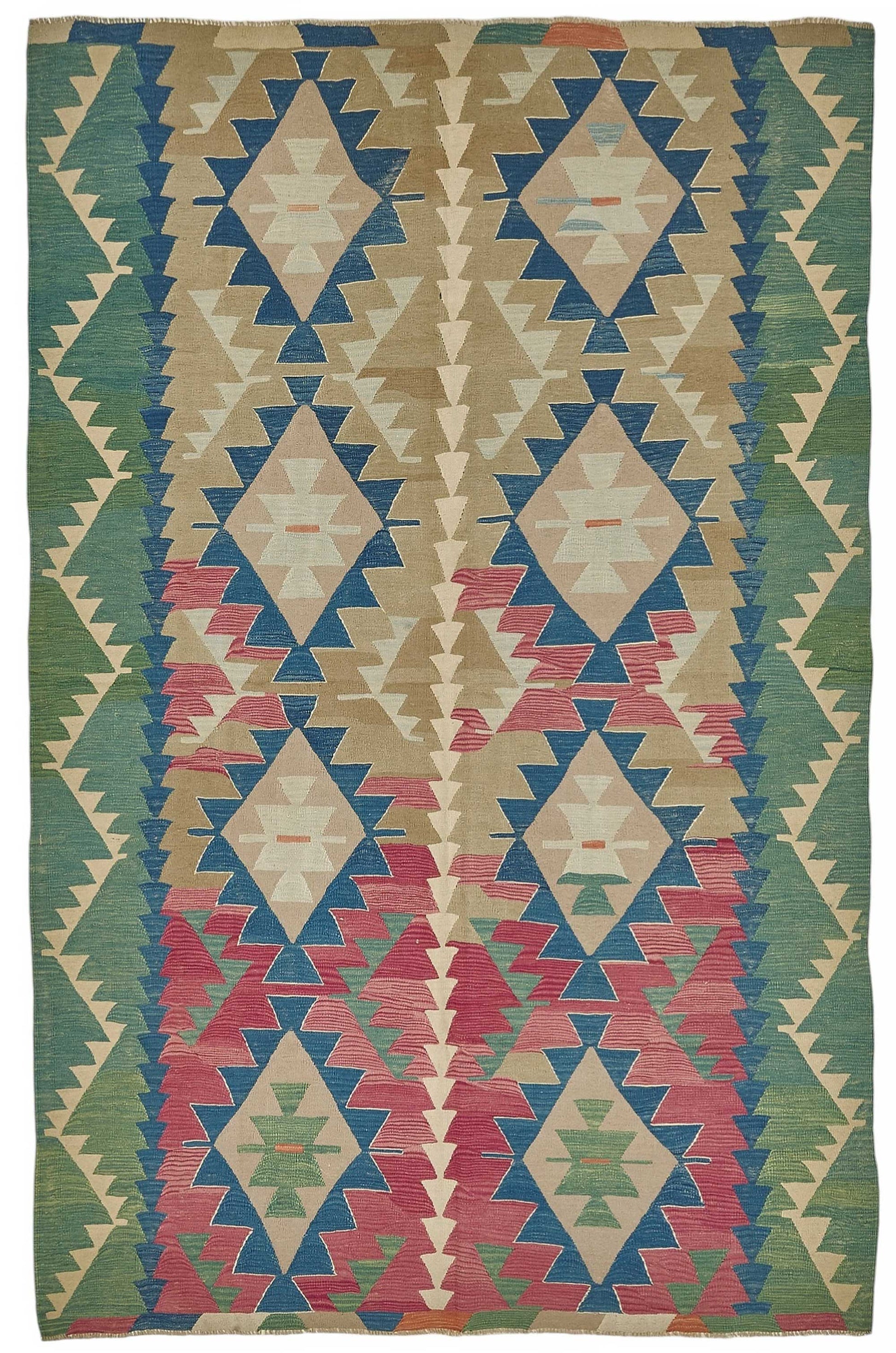 7x10 Handwoven Turkish Kilim Rug - 50502