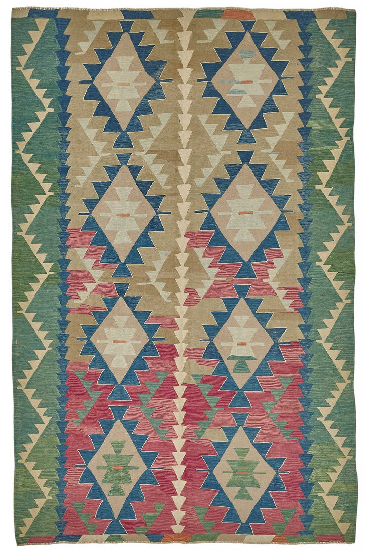 7x10 Handwoven Turkish Kilim Rug - 50502
