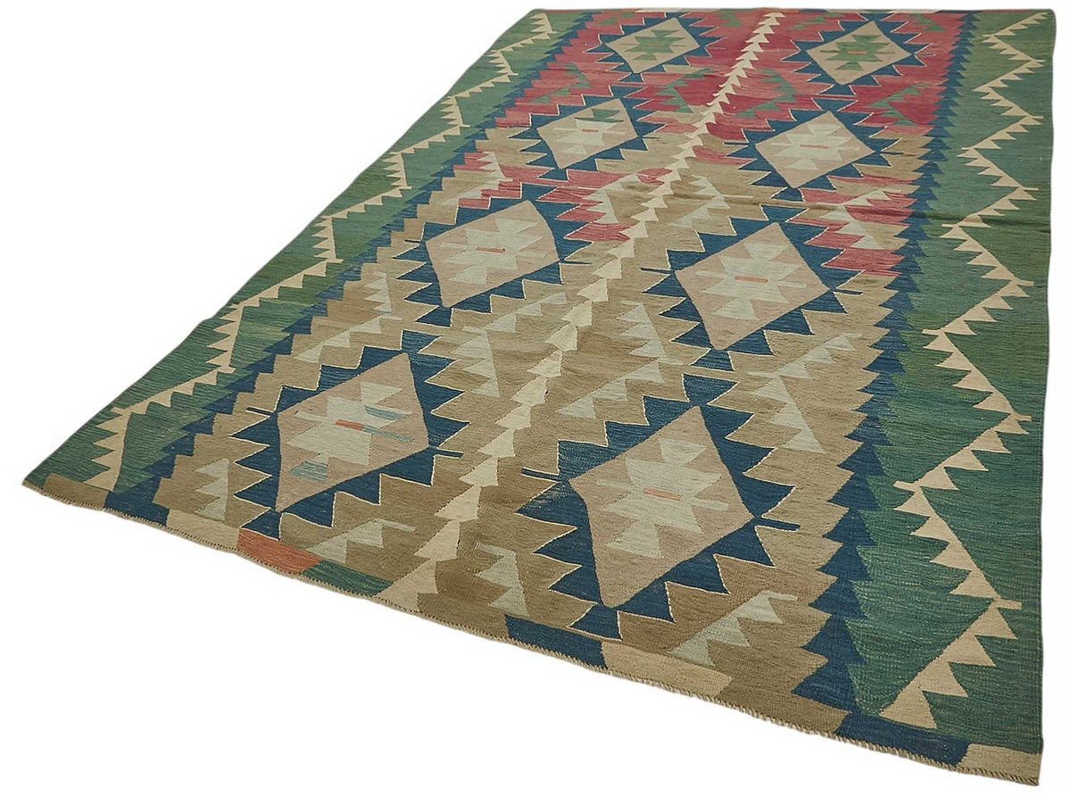 7x10 Handwoven Turkish Kilim Rug - 50502